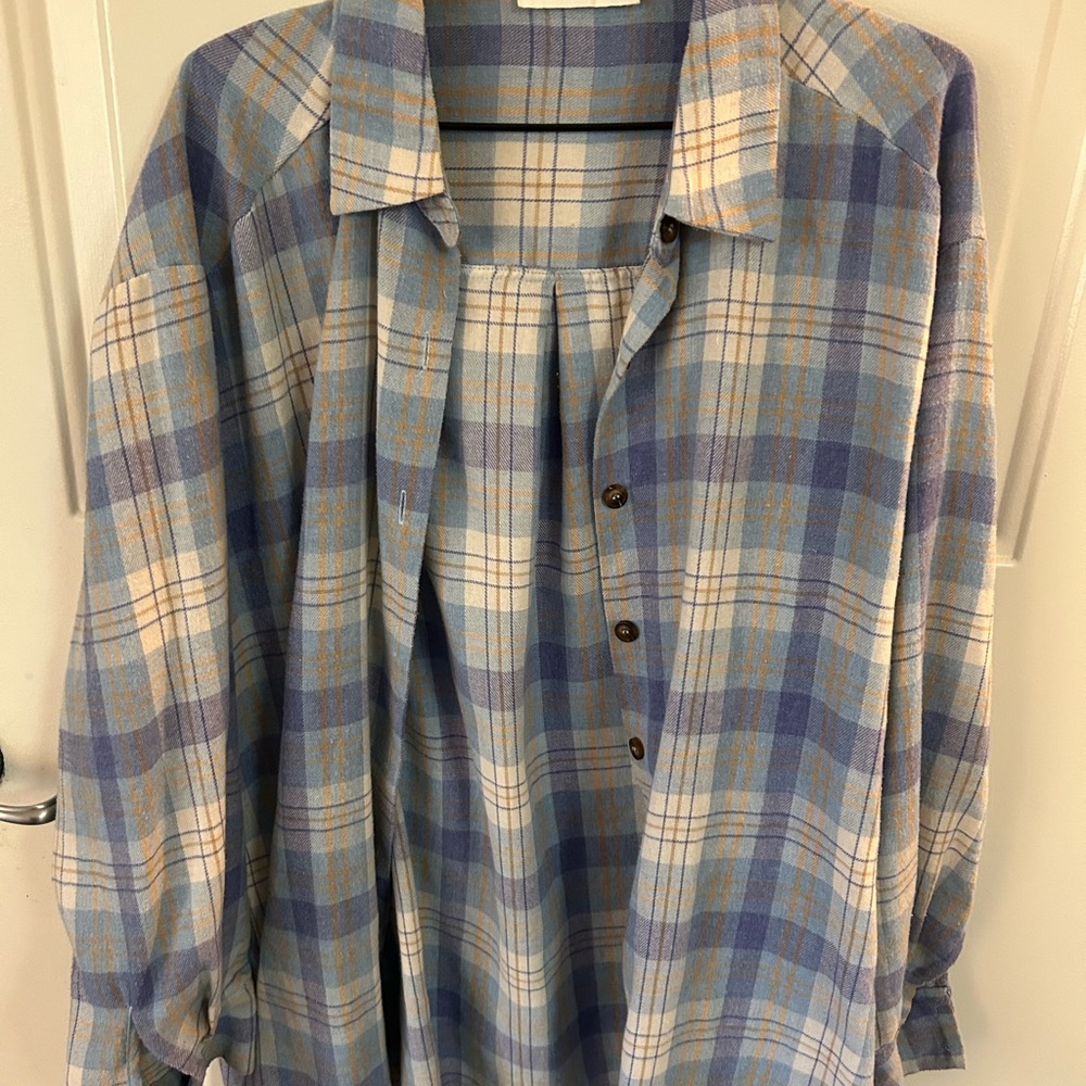 Oversized flannel button up